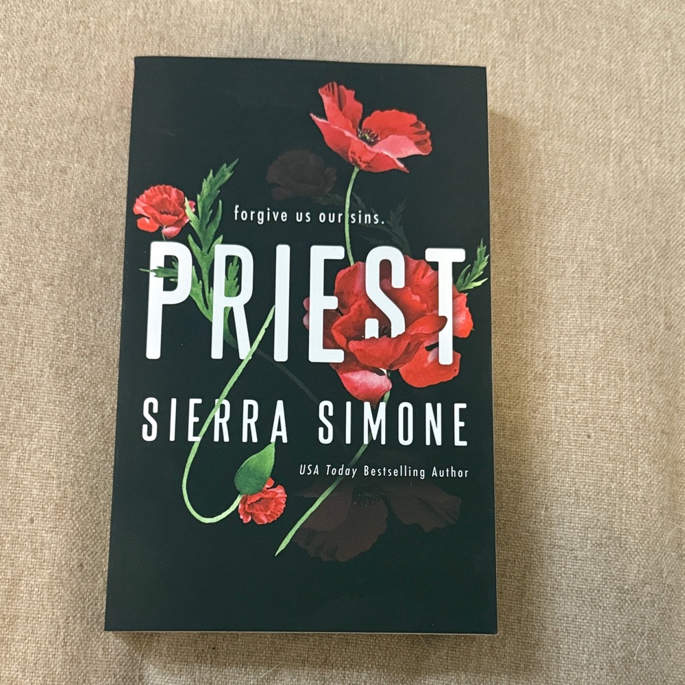 'Priest' Book with Red Floral Design